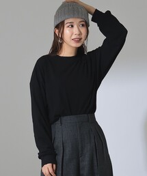ATON tシャツ / オーバーサイズ ロングスリーブ Tシャツ