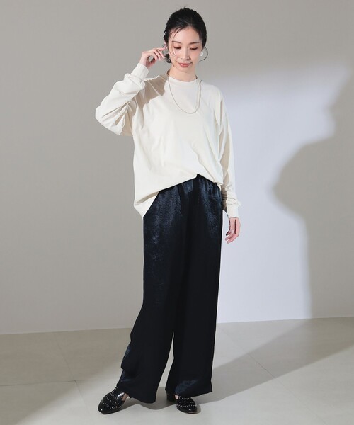 ATON tシャツ / オーバーサイズ ロングスリーブ Tシャツ