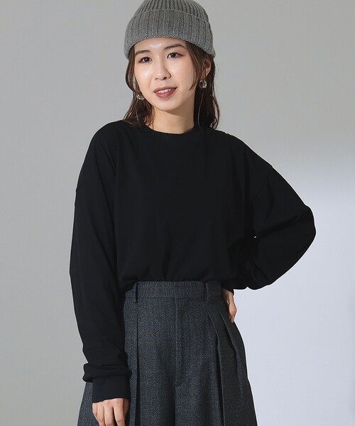 ATON tシャツ / オーバーサイズ ロングスリーブ Tシャツ