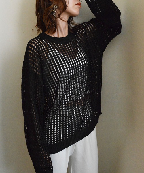 美品 Zhor & Néma ゆったりシルエットのカシミヤニットプルオーバー 美品 Zhor & Néma ゆったりシルエットのカシミヤニットプル
