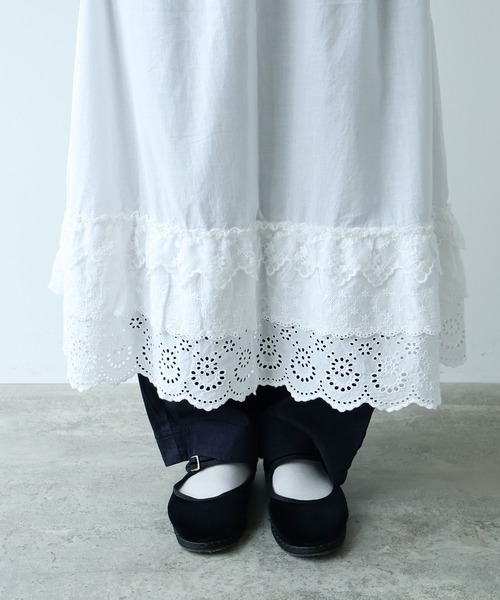 ビュルデサボン　3ren lace 2wayギャザースカート bulle de savon（ビュルデサボン） ロング スカート 3ren lace 2way