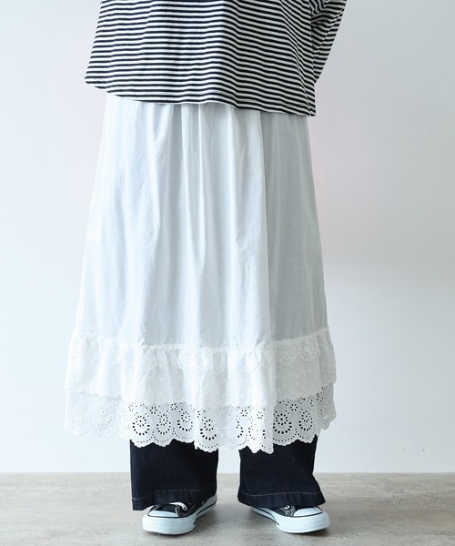 bulle de savon（ビュルデサボン） スカート 3ren lace 2wayギャザー