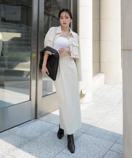 anuans（アニュアンス） ブラウス シャツ ダブルポケットクロップド