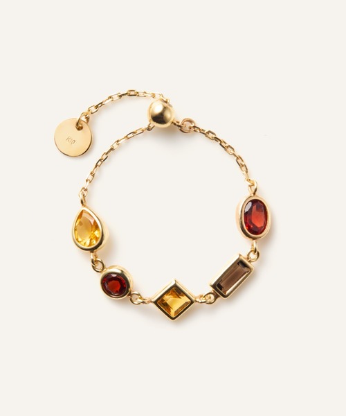 va vendome aoyama 指輪 リング K10YG コニャックカラー チェーン