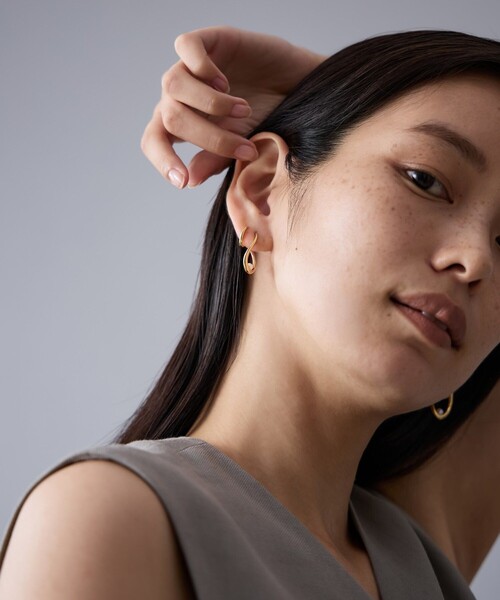 ピアス ダブルピアス パール レディースの画像