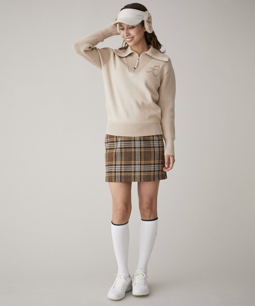 JUN&ROPE'（ジュンアンドロペ） スカート ウール混チェック柄サイド