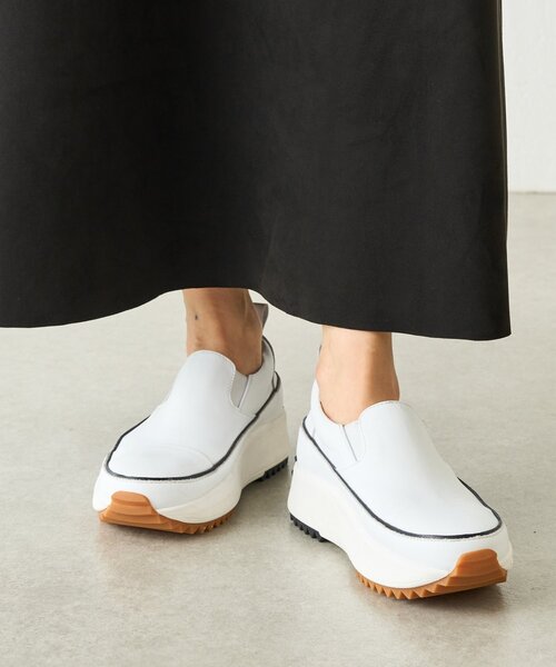BEARDSLEY スニーカー レザースリッポン レディース : ZOZOTOWN