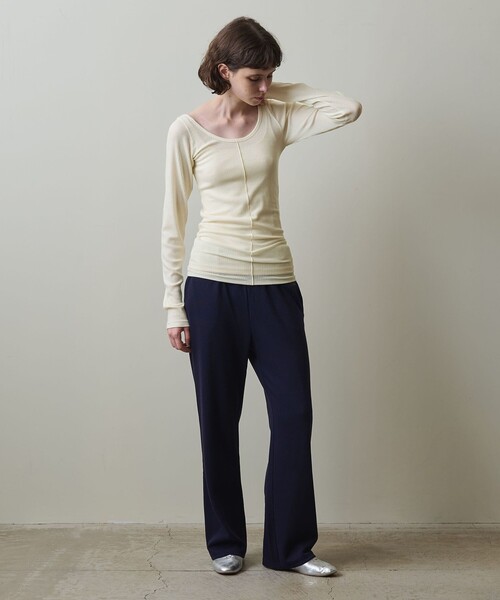 tシャツ 「Steven Alan」リブ ロングスリーブ プルオーバー レディース STEVEN ALAN tシャツ 「Steven Alan」リブ ロングスリーブ プル