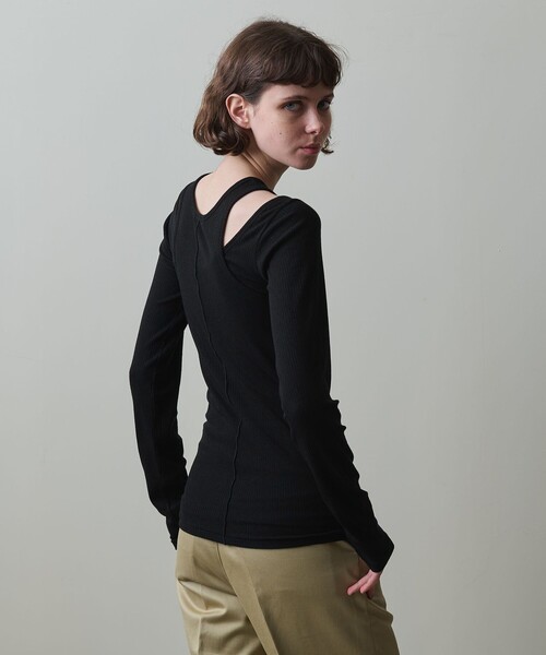 tシャツ 「Steven Alan」リブ プルオーバー レディース STEVEN ALAN tシャツ 「Steven Alan」リブ ロングスリーブ プル
