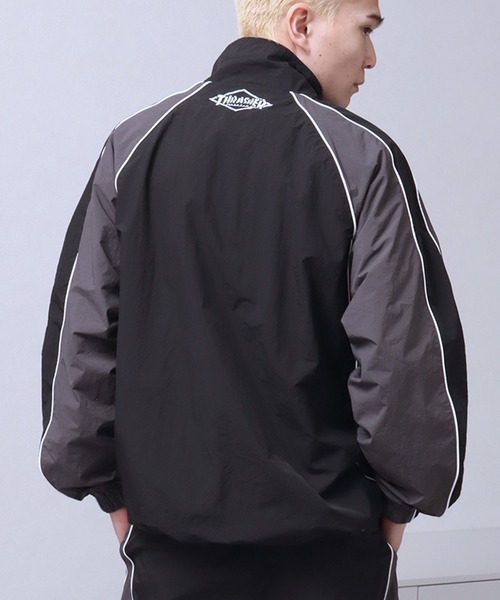 THRASHER ブラックナイロンジャケット THRASHER ブラック ナイロンジャケット - メルカリ