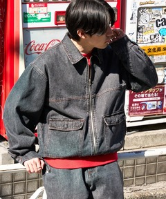 デニムジャケット gジャン 「ユニセックス」ビックシルエットコットンデニムジャケット メンズ レディース