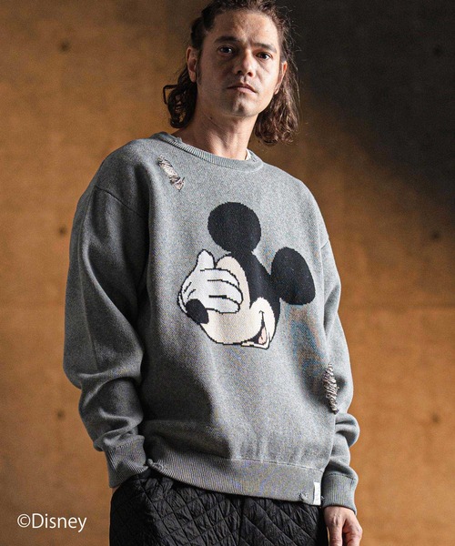 GLIMCLAP セーター ニット mn3086- Jacquard cotton fabric sweater