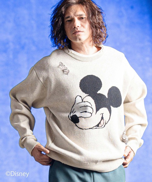 トップス miki GLIMCLAP セーター ニット mn3086- Jacquard cotton fabric sweater