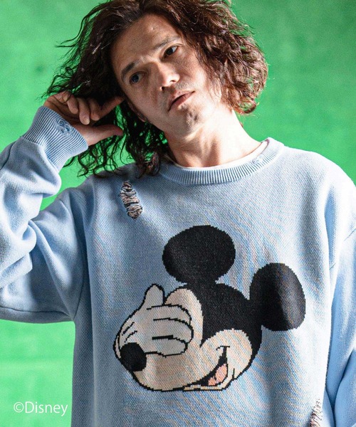 GLIMCLAP セーター ニット mn3086- Jacquard cotton fabric sweater