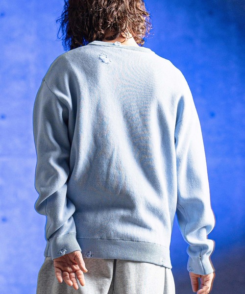 セーター ニット mn3086- Jacquard cotton fabric sweater-Mickey Mouse- ニット メンズ レディース_18