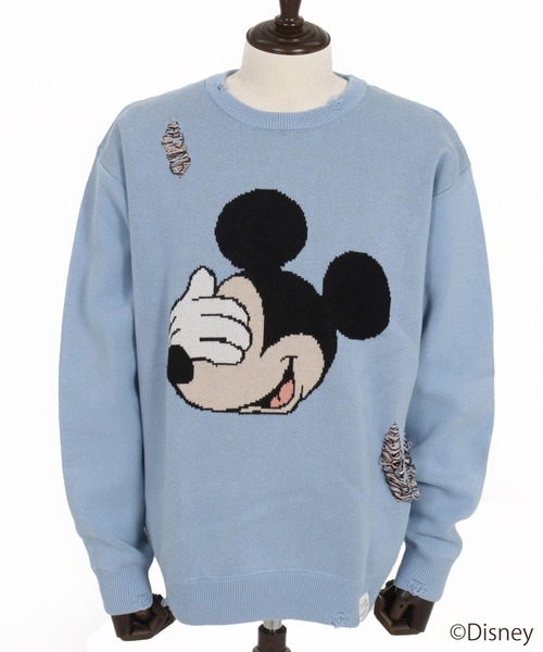 GLIMCLAP セーター ニット mn3086- Jacquard cotton fabric sweater