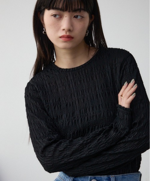 AZUL BY MOUSSY（アズールバイマウジー） tシャツ カットレース長袖
