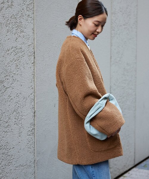 IENA（イエナ） ノーカラーコート 38 ブラウン レディース : ZOZOTOWN