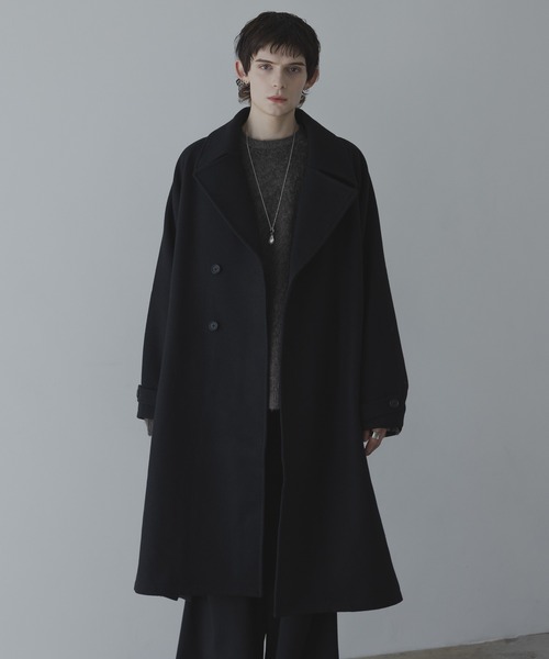 remer 新品未使用 黒 ロングコート ウールコート remer コート ジャケット WOOL OVERSIZE LONG COAT (3way) / ウール