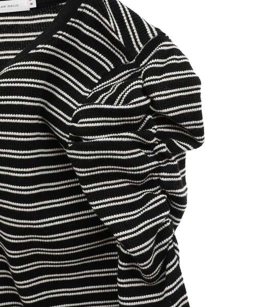 AMERICAN HOLIC tシャツ ショルダーギャザーワッフルプル