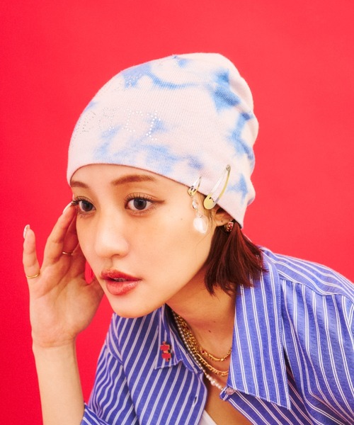 What Is Heart（わいは） ニット帽 ニットキャップ line stone rogo
