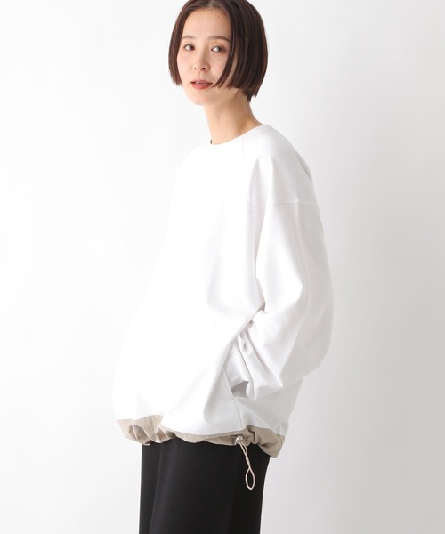tシャツ 「ケミカルレース切替スリーブプルオーバー」 レディース AMBIDEX Store △〇30/1天竺 チェリーレース プルオーバー(F
