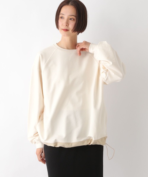 tシャツ A.N.L 異素材切り替え配色プルオーバー レディース tシャツ A.N.L 異素材切り替え配色プルオーバー レディース