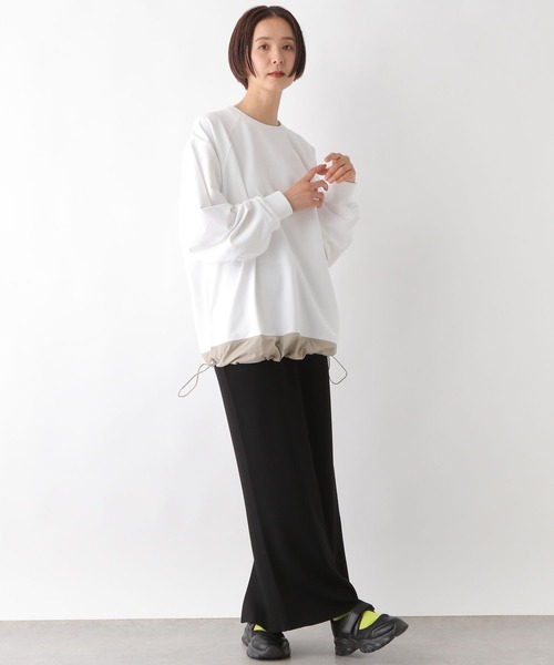 LEPSIM tシャツ ラグラン異素材切り替えプルオーバー 290957