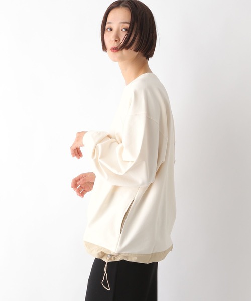 tシャツ リブ切替デザインプルオーバー レディース LEPSIM tシャツ ラグラン異素材切り替えプルオーバー 290957