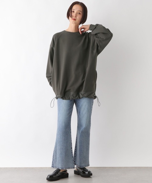 LEPSIM tシャツ ラグラン異素材切り替えプルオーバー 290957