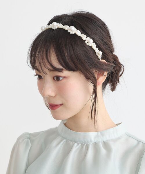 earth music&ecology カチューシャ パールビジューカチューシャ