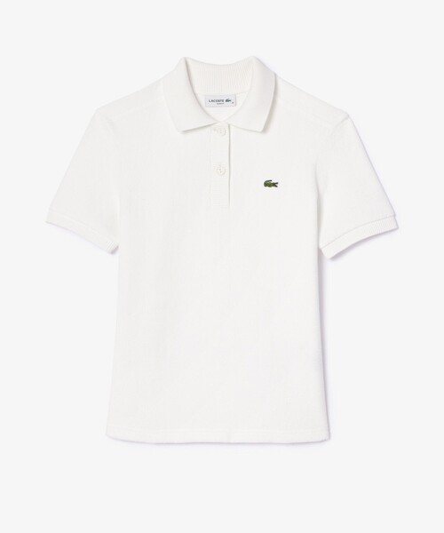 「LACOSTE」 半袖ポロシャツ 38 ホワイト レディース LACOSTE 「LACOSTE」 半袖ポロシャツ 38 ホワイト レディース