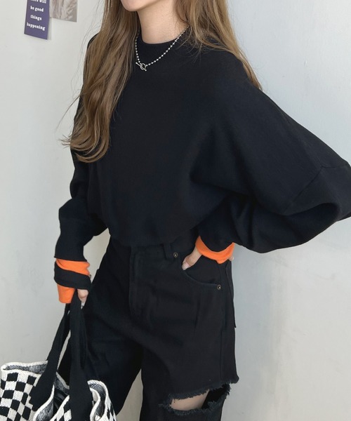 「Futier land」 長袖ニット FREE 杢グレー レディース_画像8