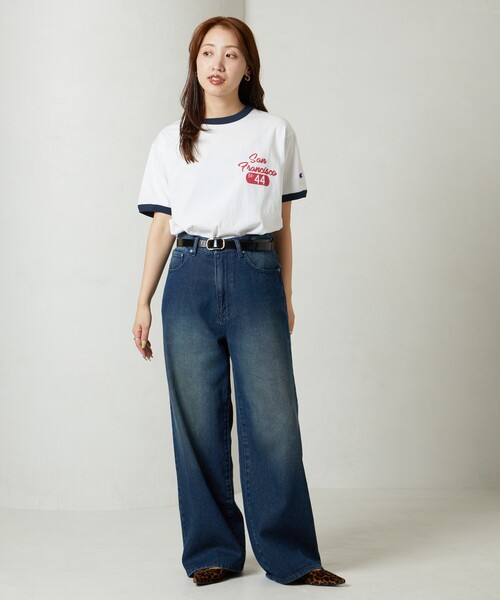 【※rhrh】　Girls Power　タンクトップBKM　TシャツWHM FREAK'S STORE tシャツ 限定展開 Champion/チャンピオン RINGER