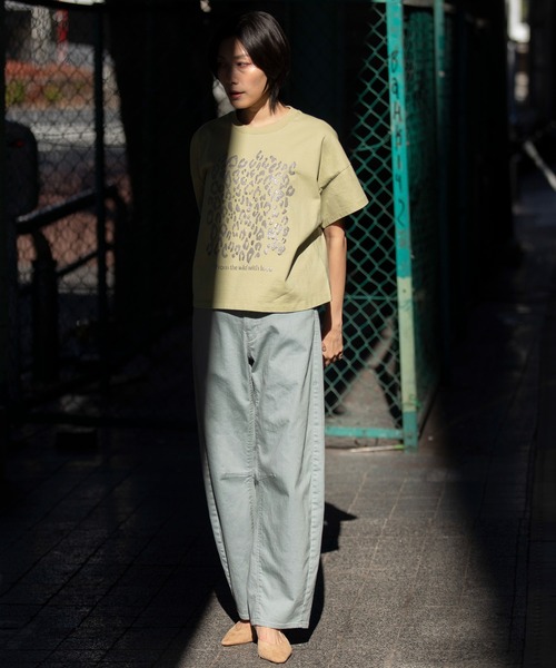 tシャツ レオパードプリントTシャツ レディース