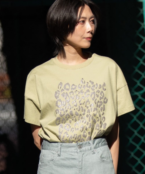 tシャツ レオパードプリントTシャツ レディース