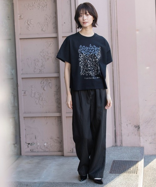 tシャツ レオパードプリントTシャツ レディース Munich tシャツ レオパードプリントTシャツ レディース