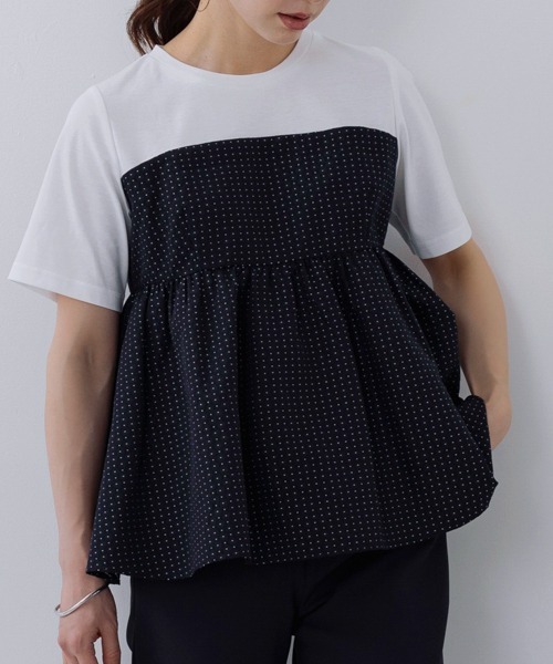 Sono（ソーノ） tシャツ 「SONO/ソーノ」ビスチェライクミニリボンジャ