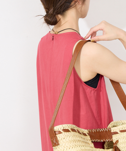 SLOBE IENAリネンレーヨンノースリーブナローワンピース SLOBE IENA｜リネンレーヨンノースリーブナローワンピース