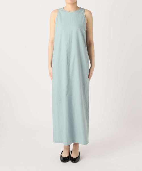 SLOBE IENA ワンピース リネンレーヨンノースリーブナロー