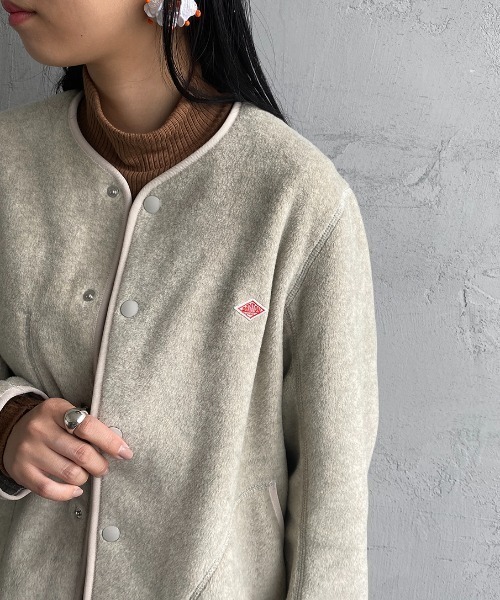 Danton（ダントン） ノーカラージャケット 38 ブラック レディース