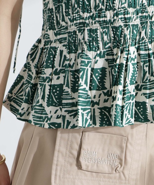ブラウス シャツ 別注「SARA MALLIKA/サラマリカ」COTTON POPLIN PRINT CAMI TOP レディース セール】別注【SARA MALLIKA/サラマリカ】COTTON POPLIN PRINT
