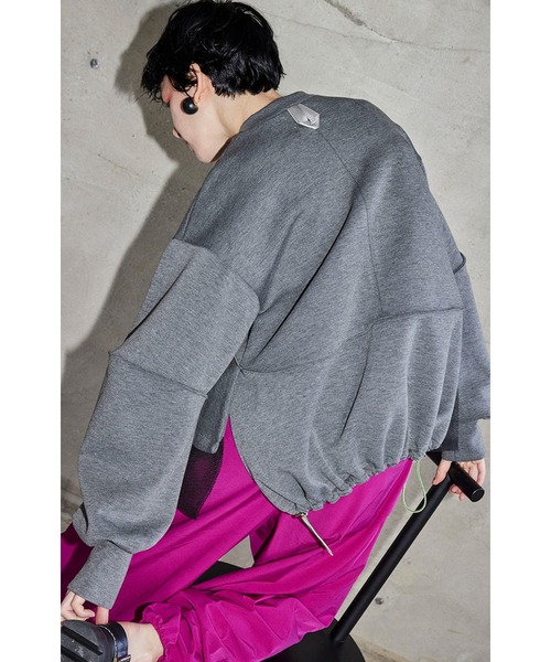 OMMO トレーナー スウェット MESH DOCKING WAVE TOP レディース