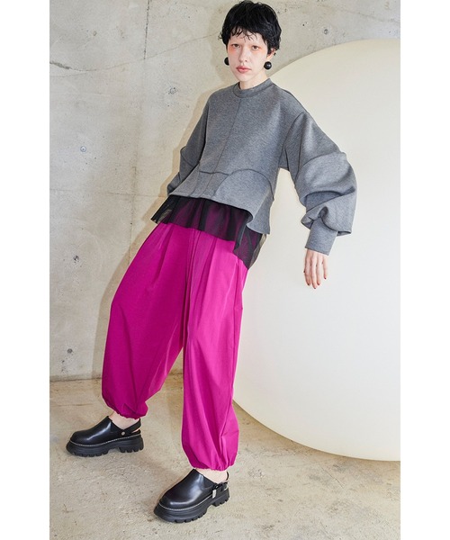 OMMO トレーナー スウェット MESH DOCKING WAVE TOP レディース