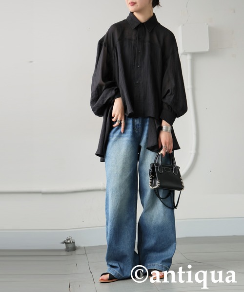 blackmeans ボンテージ　ガーゼシャツ antiqua（アンティカ） ブラウス シャツ フラッフィーガーゼシャツ