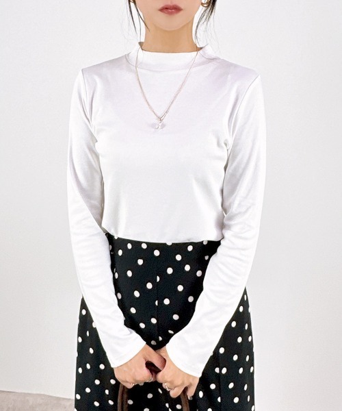 CLOTHY tシャツ 「高すぎないハイネックで骨ストにも」コットン100