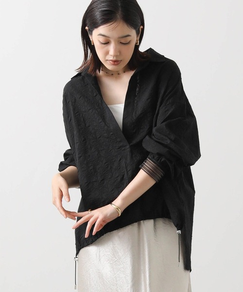 新品⭐︎Gready brilliant⭐︎ 2_スキッパーシャツCH Gready Brilliant ブラウス シャツ スキッパーピンタック