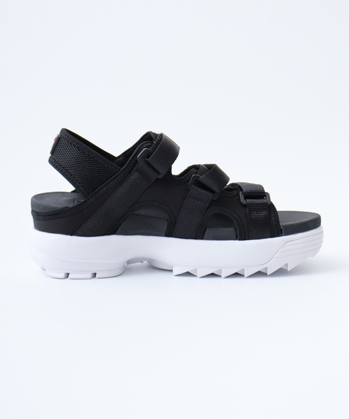 FILA DISRUPTOR SD PUFFY UNISEX スポーツサンダル BLACK フィラ FILA レディース サンダル 厚底 スポサン DISRUPTOR SD