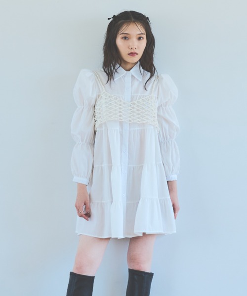 「paravion」 キャミソールブラウス FREE ホワイト レディース_画像3