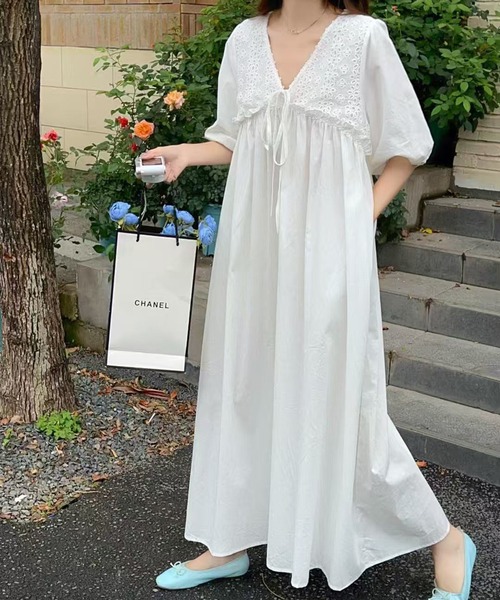 ワンピース Vネック半袖フレアワンピース : ZOZOTOWN Yahoo!店 - 通販